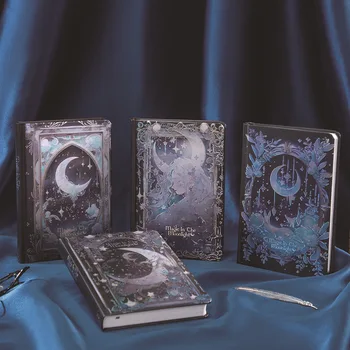 Retro Livro de Magia Notebook Garota do Tarô, o Bronzeamento Literária Estilo Europeu Caderno Cheio de Cor Páginas Internas Requintado Diário