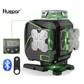 Huepar S04CG 16 Linhas 4D Verde Feixe de Laser Nível de Auto-Nivelamento com Bluetooth e ao ar livre Modo de Pulso