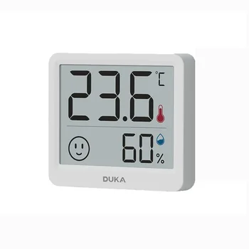Novo DUKA Atuman LCD de 2,5 polegadas Eletrônico de Digitas Medidor da Umidade da Temperatura Interior do Termômetro de Digitas Estação Meteorológica do Sensor
