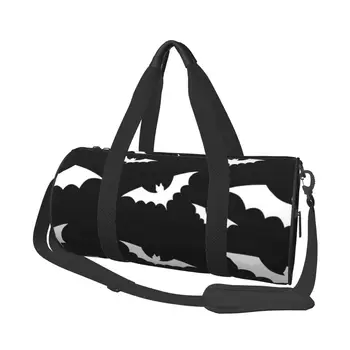 Morcegos Gótico Saco de Ginásio Assustador, Assustador Esportes ao ar livre Sacos com Sapatos de Viagens de Formação Design Gráfico Bolsa Saco de Fitness Para Homens