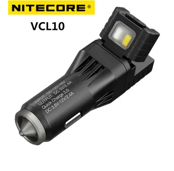 Original NITECORE VCL10 Tudo-em-um Carregador de Carro USB QC 3.0 Carga Rápida Adaptador de LED de Emergência Disjuntor de Luz de Vidro