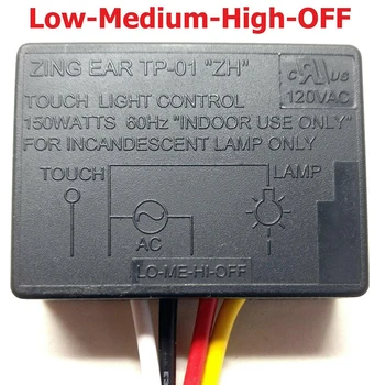 Zing Ouvido Sensor do Módulo de 3 Toque Lâmpada Conexão do Circuito TP-01 ZH de 120 Volts - 60 Hz Interruptor Dimmer Vida Longa