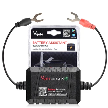 Vgate BA100 Carro Testador de Bateria 12V do Monitor Bluetooth 4.0, Bateria de Carro Assistente funciona com iOS e Android Telefone Com Frete Grátis