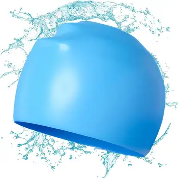 Silicone touca Impermeável, touca de Silicone Com Proteção de Orelha Flexível antiderrapante Banho de touca Para Mulheres, Homens
