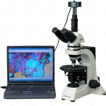 Infinity Microscópio de Polarização --AmScope fontes de 40X-600X Infinito Microscópio de luz Polarizada + Câmera de 8MP