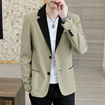2023New moda Blazer tendência bonito de negócios high-end pequeno terno slim versão coreana de lazer boutique único oeste revestimento superior