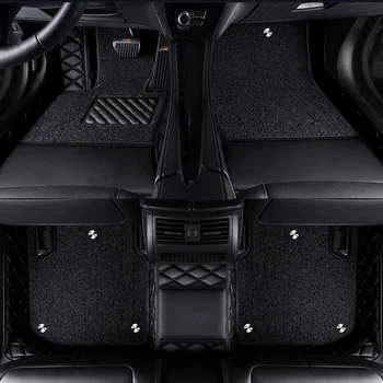 Carro personalizado Tapetes Peugeot 308 2012-2017 Detalhes do Interior do Carro Acessórios de convés Duplo Removível