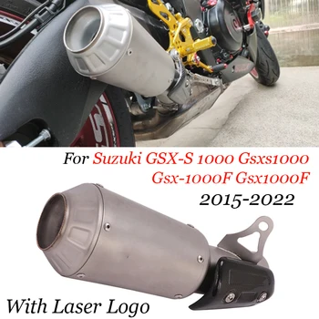 Para suzuki GSX-S 1000 gsxs1000 gsx-1000f gsx1000f 2015-2022 de exaustão da Motocicleta modificada meio de conexão de tubo de deslizamento silencioso