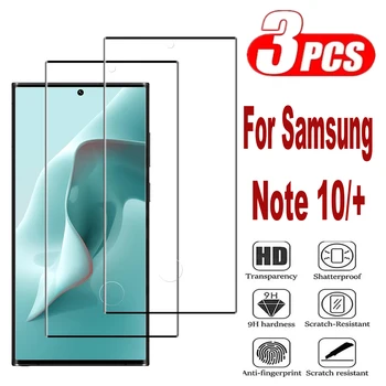 3Pcs de Vidro Temperado Para Samsung Galaxy Note 10 + 5G Protetor de Tela de Vidro