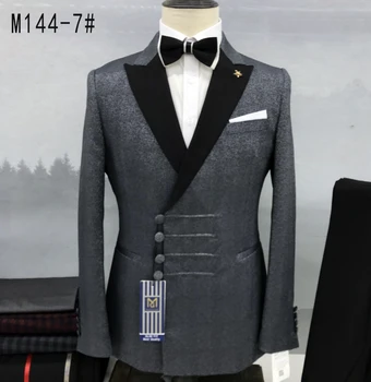 MALIGAN quente com duas peças terno masculino terno versão coreana do vestido personalidade da maré legal seleção