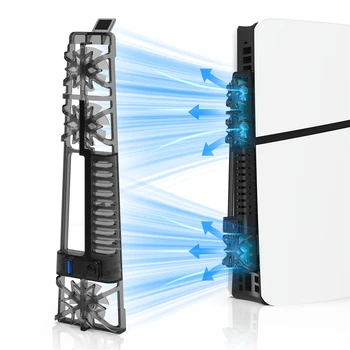 Ventilador de refrigeração para PS5 Slim do Console de Fã Para PS5 Slim Acessórios de Jogos com DIODO emissor de Luz Sistema de Refrigeração
