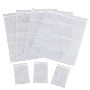 Plástico auto-selagem do saco, PEBD, Auto-zip saco de plástico, Sacos Zip Lock, Espessura de 10 threads, Nº 0#-12#, 100 peças/pack, Z2010