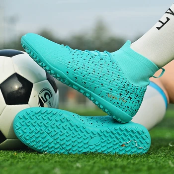 Altíssima qualidade de Botas de Futebol de C. Ronaldo Competição de Tênis antiderrapante e Resistente ao Desgaste Fustal Sapatos de Futebol Chuteira Society