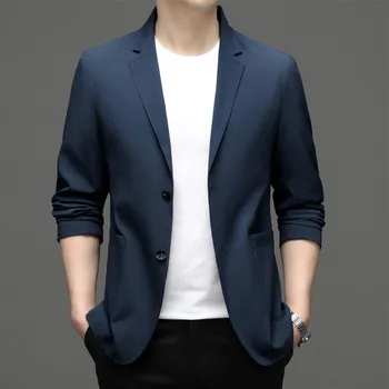 5661-2023 moda masculina casual terno de pequeno macho coreano 51 versão do slim paletó de cor sólida jaqueta