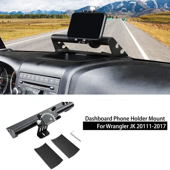 Carro de Montagem no Painel de instrumentos Celular Suporte de Aço Inoxidável de Telefone do Suporte para Jeep Wrangler JK JKU 2 Portas 4Door 2011-2017