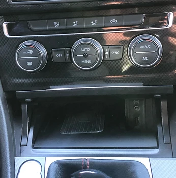 15W Carro sem fios QI carregador rápido, carregador de almofada de carregamento do painel de suporte do telefone para Volkswagen Golf 7 MK7 2013-2018 acessórios