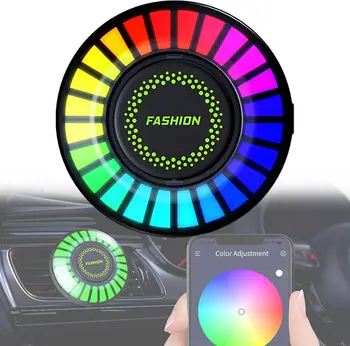 Carro Ambientador Aromaterapia LED RGB Aroma Decorar o Ambiente Fragrância Acessórios de Controle de Som de Voz, Ritmo de Luz Por APLICAÇÃO