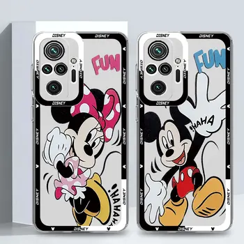 Disney Bonito dos desenhos animados do minnie do mickey mouse Caso de Telefone Xiaomi Redmi 12 9 13C 9A 9T 10A 9C 10C 12C 10 Claras de Silicone Funda Tampa