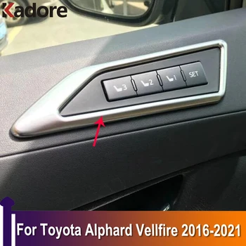 Para A Toyota Alphard Vellfire 2016 2017-2020 2021 Acessórios De Decoração Lado Da Porta Ajuste De Banco De Memória Botão De Cobrir A Decoração Da Guarnição