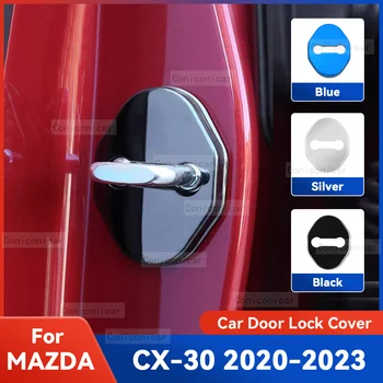 Auto Car Fechadura da Porta de Proteger a Tampa Emblemas Caso de Aço Inoxidável Decoração Para o MAZDA CX-30 2020-2023 Acessórios de Proteção