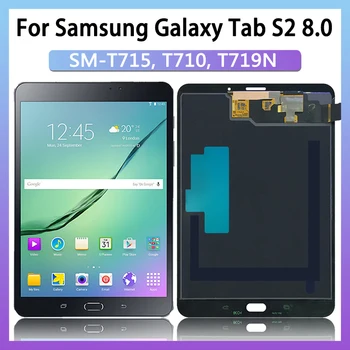 Original Para Samsung Tab S2 8.0 T710 T713 T715 T719 Tela LCD Touch screen Digitalizador Assembly SM-T710 wi-FI SM-T715 3G