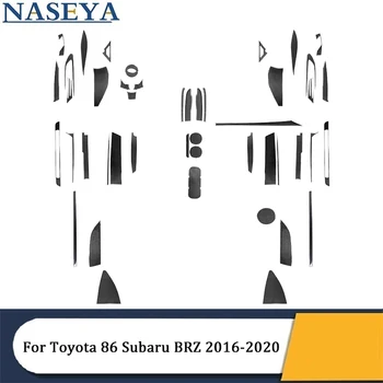 Interior do carro e Acessórios Decorativos Para Toyota 86 Subaru BRZ 2016 2017 2018 2019 2020 Fibra de Carbono Preto Adesivos de Tira de Guarnição