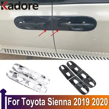 Para a Toyota Sienna 2019 2020 ABS Cromado do Lado do Puxador da Porta Tigela com Tampa Guarnição Adesivo de Carro Estilo Exterior Acessórios