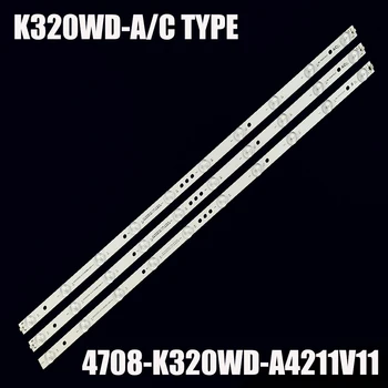 A Retroiluminação LED Strip Para Skyworth LE32D99 32E61HR TCL LE32D99 4708-K320WD-A4211V01 4708-K320WD-A4211V11