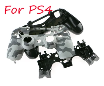 PARA PS4 2.0 Carcaça Completa do Controlador de Shell Case Capa Mod Kit de botão Para a Playstation 4, 2.0 Substituição de Camuflagem de Camo