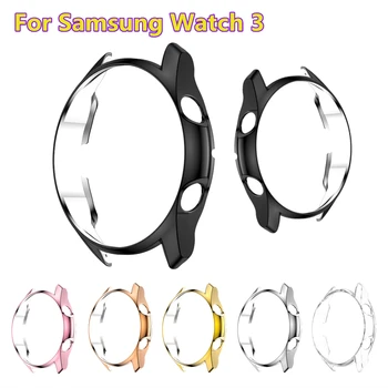 Protetor de Capa Case Para Samsung Galaxy Watch 3 41 45mm pára-choques Chapeamento de PC Shell Quadro de Proteção Para Samsung Smart Watch3 Caso