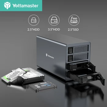 [FS4] Yottamaster 4-slot HDD 4Bay Liga de Alumínio de 2,5