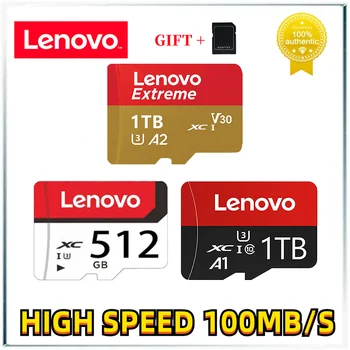 A Lenovo 2TB Cartão de Memória, 1TB de 512GB U3 V30 4K Full HD Micro TF/SD Cartão de 256GB Mini SD Cartão de Memória TF Cartão Flash Para celular/Computador