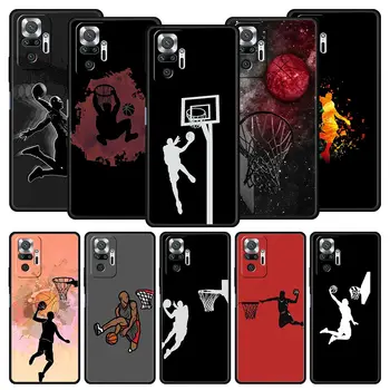 Caso De telefone Xiaomi Redmi Nota 12 10 11 9 8 Pro Plus 9S 7 8T 9T 9A 8A 9C K40 Jogos de Capa Mole, desenhos animados Basketball Slam Dunk
