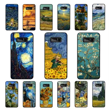 V-Van G-Gogh Céu Estrelado de Arte da caixa do Telefone De Samsung Note 8 9 10 20 pro plus lite M 10 11 20 30 21 31 51 21 22 42 02 03