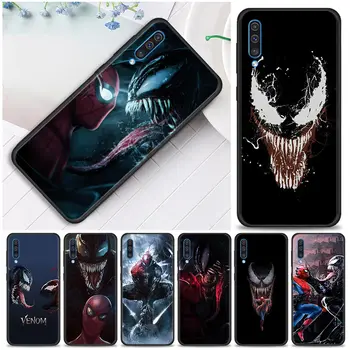 Escudo do telefone Para Samsung Galaxy A50 A70 A10 A20e A30 A40 A20s A10s A10e A80 e A90 A60 A30s Capa Marvel Venom e homem-aranha 2