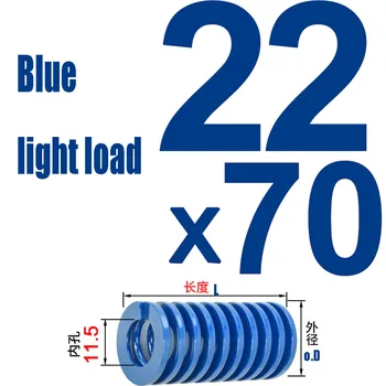 1PCS Diâmetro Externo de 22 mm Azul (Carga Leve) Molde da Mola Mola de Bobina de Aço, Comprimento 25 mm a 300 mm de Diâmetro 11mm