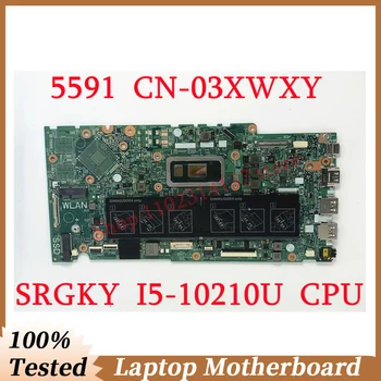 Para a DELL 5591 CN-03XWXY 03XWXY 3XWXY Com SRGKY I5-10210U de CPU e a placa principal do Portátil da placa Mãe 100% Testada a Funcionar Bem