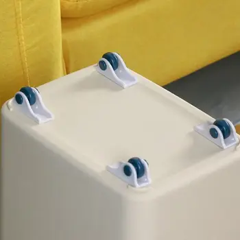 4Pcs Móveis de Plástico Direcional Rodízios de 2 Cores Wearable Stickable Rodas, Sem Riscos de Mover a Caixa de Armazenamento Inferior Rodízio