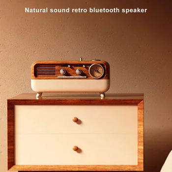 Vintage Som Natural do Sono Altifalantes Bluetooth, com Relógio com Alarme Luz Noturna Ruído Branco de Som da Casa da Máquina Sistema de Áudio do alto-Falante