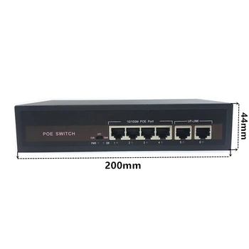 48V Ethernet POE switch com 5 a 10/100Mbps Porta IEEE 802.3 af/at Adequado para a câmera do IP/AP sem Fio da câmera do CCTV do sistema Ethernet