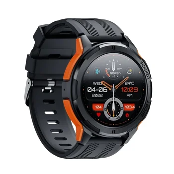 Novo C25 Inteligente para Ver os Homens Smartwatch Bluetooth Chamada de Monitor de frequência Cardíaca De 1,43 Polegadas HD 466*466 Tela 100+ Sport Assistente de Voz