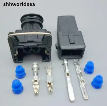 shhworldsea 100sets EV1 Injetor de Combustível Plug bico de Carros Impermeável 2 Pin forma de fios do Fio Elétrico Conector 282762-1/106462-1