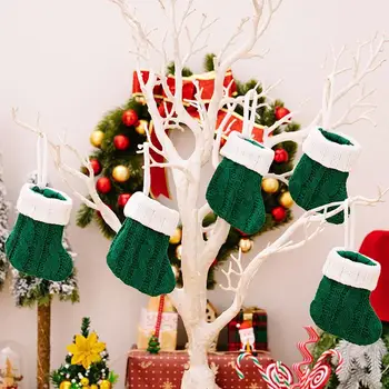1PC de Natal, Meias Nova Decoração de Natal de Abastecimentos Pendentes de Árvore de Natal Decorativa Meias de Presente de Natal Decoração
