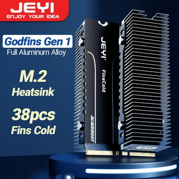 JEYI M. 2 SSD Dissipador de calor, resistente de Alumínio do Dissipador de Calor por Convecção, NVME NGFF Cooler Passivo Dissipadores de Calor com Aletas - Godfins Gen 1