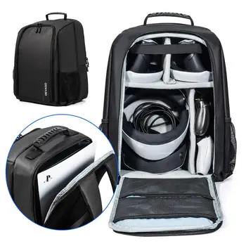 Consola de jogos Mochila Compatível Para PS5 PS VR2 Grande Saco de Viagem com Vários Compartimentos de Armazenamento com Proteção estojo de Transporte