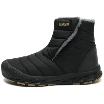 Marca Inverno Homens Waterproof Botas de Neve Quente Luxuoso Ankle Boots Homens Exterior Sneakers, Botas de Trabalho de Alta Qualidade Plus Size Homens Botas