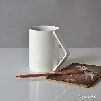 400ML, Branco puro Osso China Caneca de Café, em Porcelana em Relevo Copo, Taza Café, Copos e Canecas, Criativo Esmalte da Copa