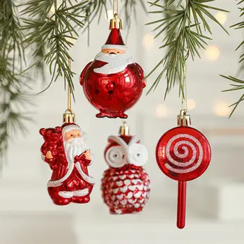 Cogumelo Decoração de Natal Enfeites de Árvore de Natal Papai Noel de Natal Decorações Festivas de Suspensão Pingente de Presente para Carro