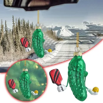Engraçado Picles Decorações 3D Interessante Árvore de Enforcamento Pingentes Espelho Retrovisor de Carro Pingente de Decoração, Presentes de Páscoa Acessórios