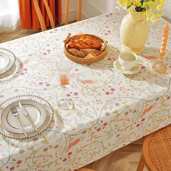 Fresco pequeno mesa de jantar, tecido, à prova d'água, resistente a óleo, lavagem de graça, sem gosto, luxo, e high-end mesa de jantar familiar